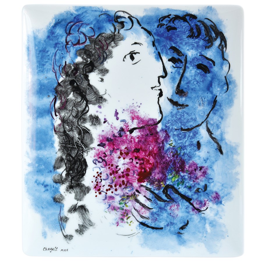 BERNARDAUD | Les Bouquets de Marc Chagall 長方碟  