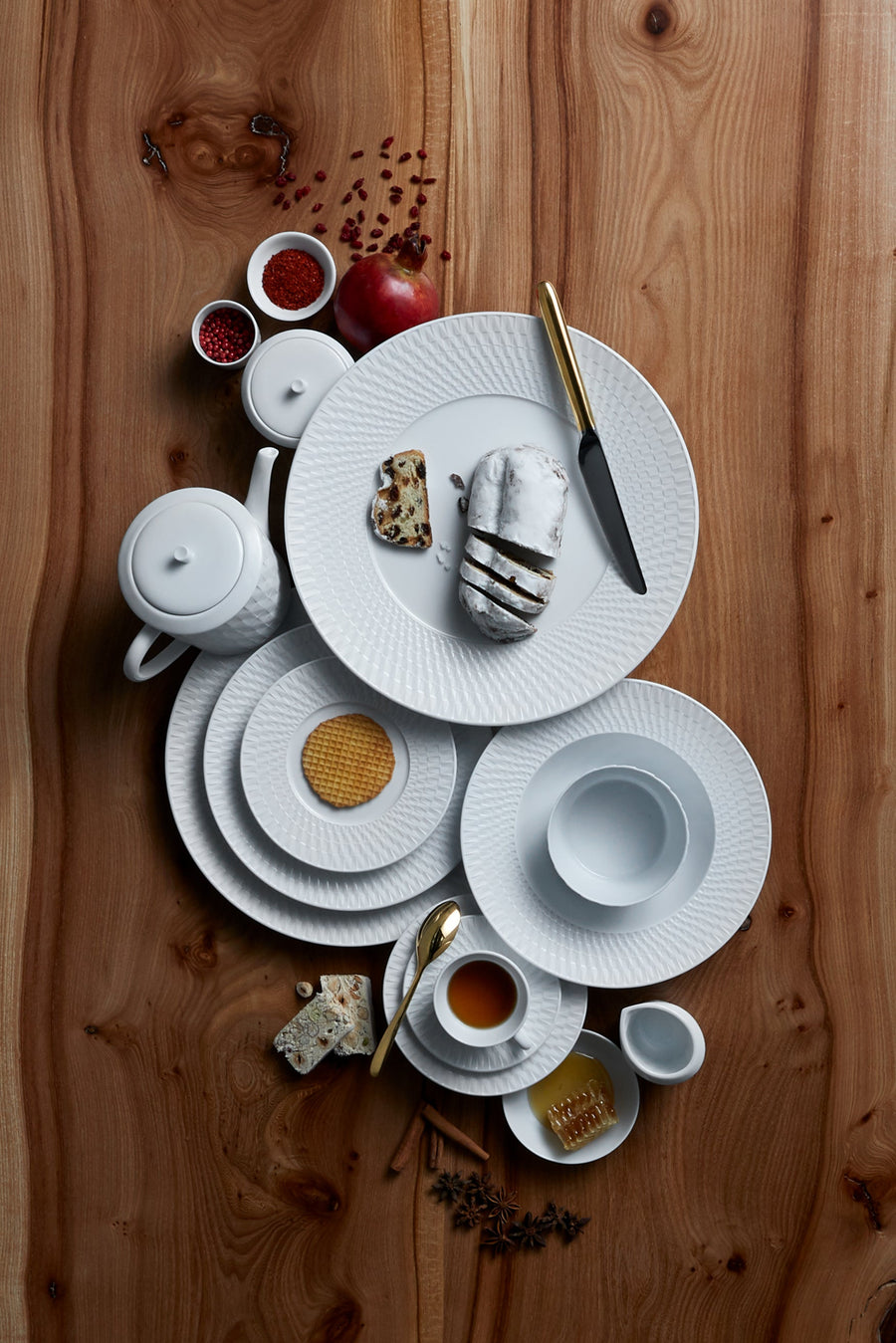 BERNARDAUD | Twist White Sugar Bowl