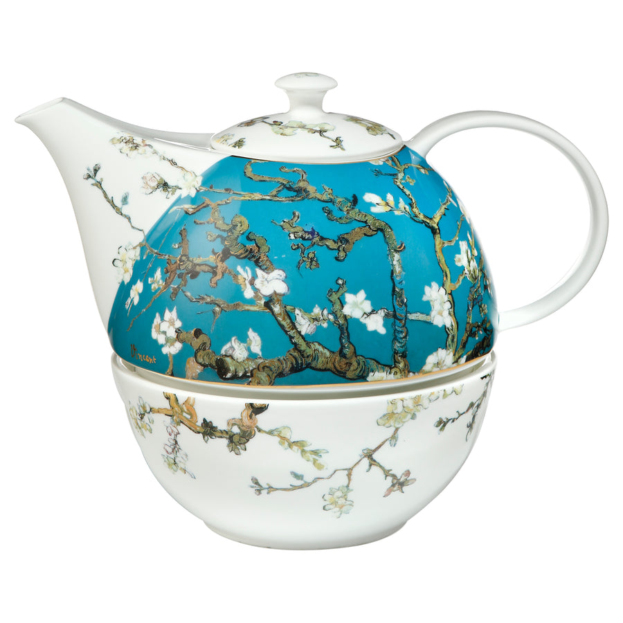 GOEBEL | Almond Tree Blue - Tea Pot with Warmer Artis Orbis Vincent Van Gogh