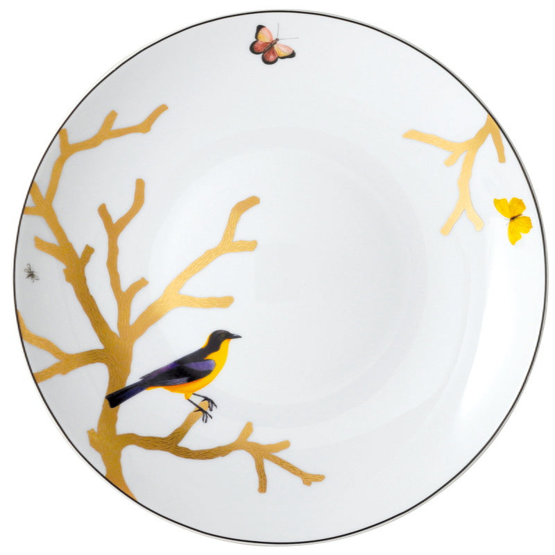 BERNARDAUD | Aux Oiseaux Deep Round Dish 29cm