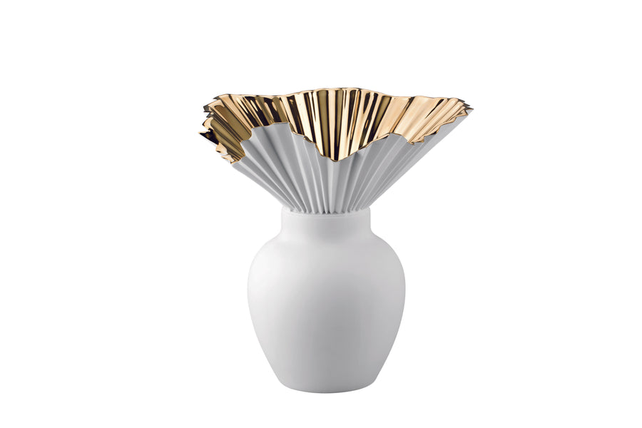 ROSENTHAL | Falda Gold Titanized Porcelain Vase 27cm