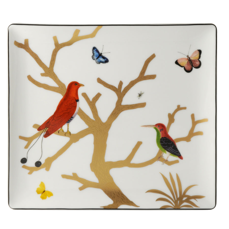 BERNARDAUD | Aux Oiseaux Rectangular Tray 22x17 cm