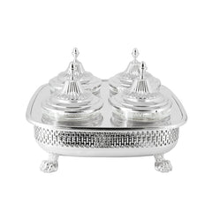 GREGGIO | Silver-Plated Candy or Nut Bowls 23x23xH 12cm
