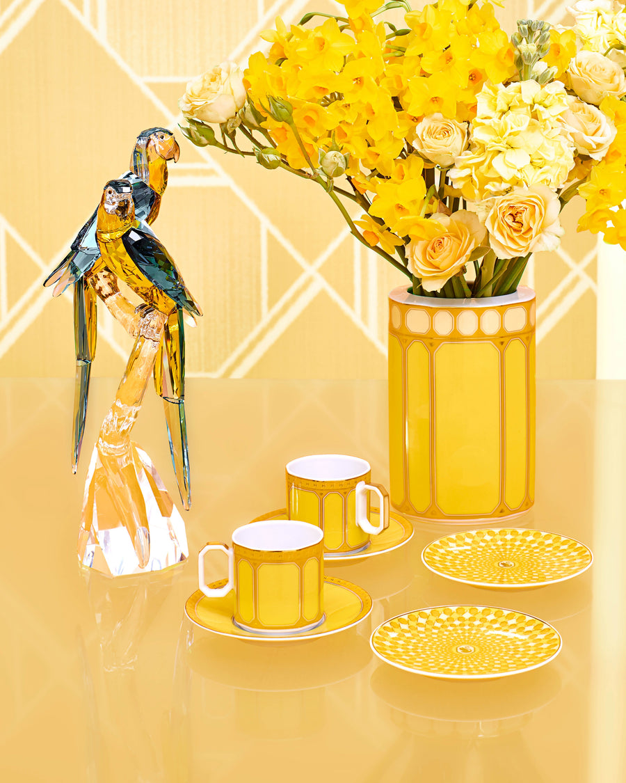 Swarovski | Signum Yellow Espresso Cup & Saucer