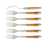 FORGE DE LAGUIOLE | Table Fork, Set of 6, Juniper Handle, Satin Finish