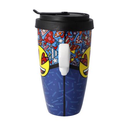 GOEBEL | I Love You - Mug to Go 15cm Pop Art Romero Britto emoji BY Britto