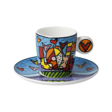 GOEBEL | Love Demitasse with Saucer Pop Art Romero Britto