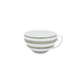 J.L COQUET | Hemisphere Platinum Stripes Tea Cup & Saucer 22 cl