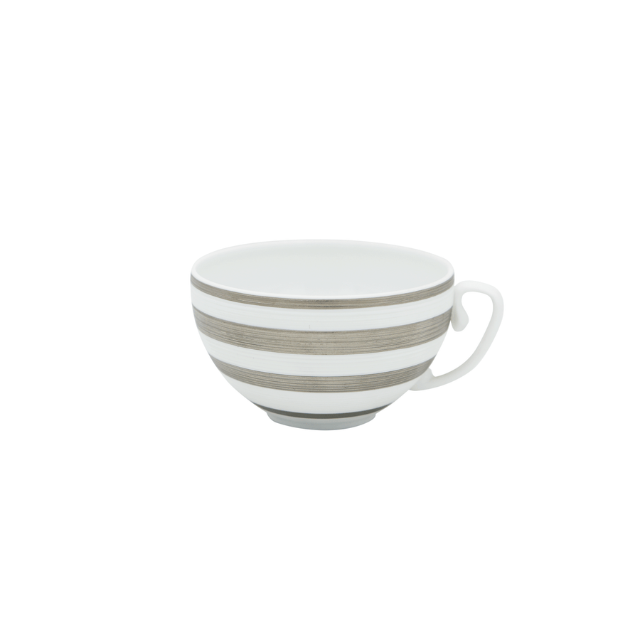 J.L Coquet | H??misph??re Platinum Stripes Tea Cup & Saucer 22 cl