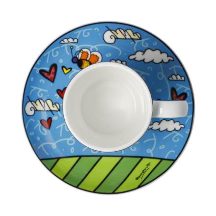 GOEBEL | Happy - Demitasse with Saucer Pop Art Romero Britto