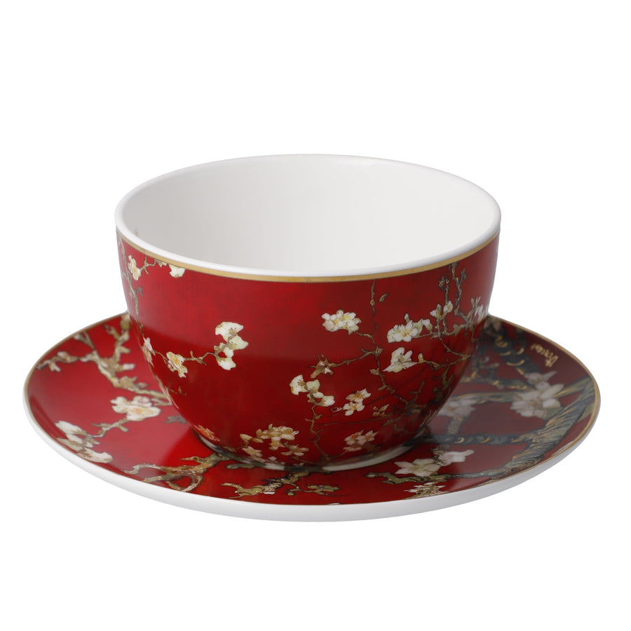 GOEBEL | Almond Tree Red - Tea or Cappuccino Cup with Saucer Artis Orbis Vincent Van Gogh