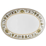VERSACE | Virtus Gala Plate Black Oval Platter 33cm