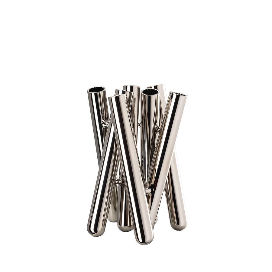 ROSENTHAL | Seven Contour Silver Titanized Glass Vase 21cm