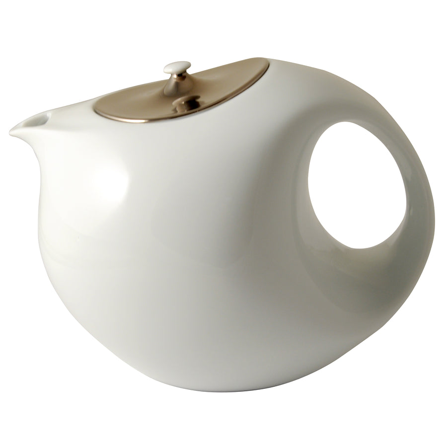 BERNARDAUD | Bulle White/Platine Tea Pot
