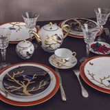 BERNARDAUD | Aux Oiseaux Perruche Vert Coupe Dinner Plate 27 cm