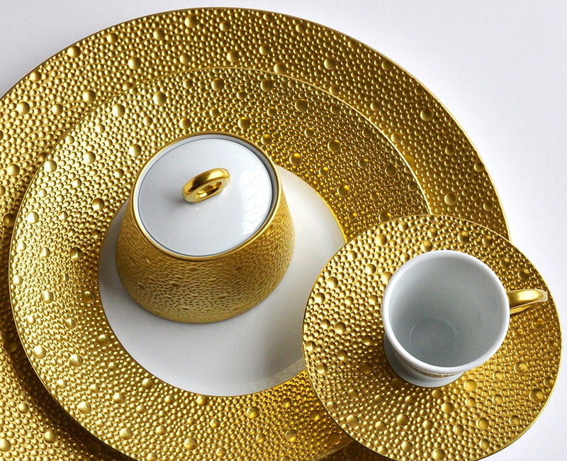 BERNARDAUD | Ecume Gold 魚子醬碟連蓋 