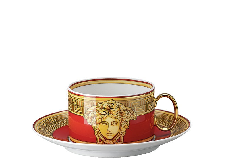 VERSACE | Medusa Amplified Golden Coin Tea Cup & Saucer - Limited Edition