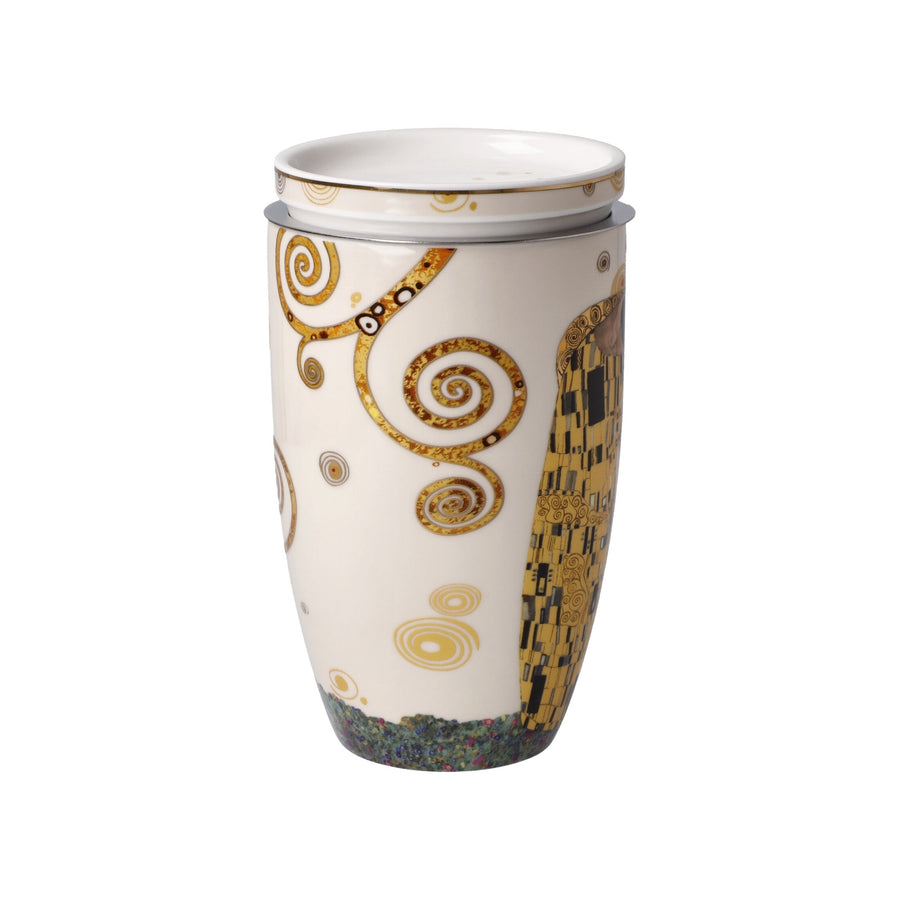 GOEBEL | The Kiss - Teacup with Lid and Strainer 14cm Artis Orbis Gustav Klimt