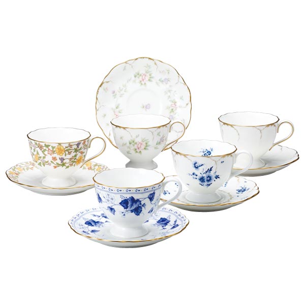 NARUMI | Tea Cup & Saucer Set of 5