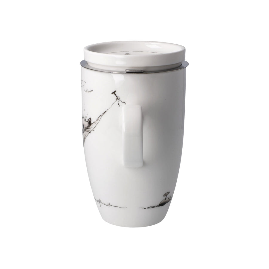 GOEBEL | Just Relax - Teacup with Lid and Strainer 14cm Peter Schnellhardt