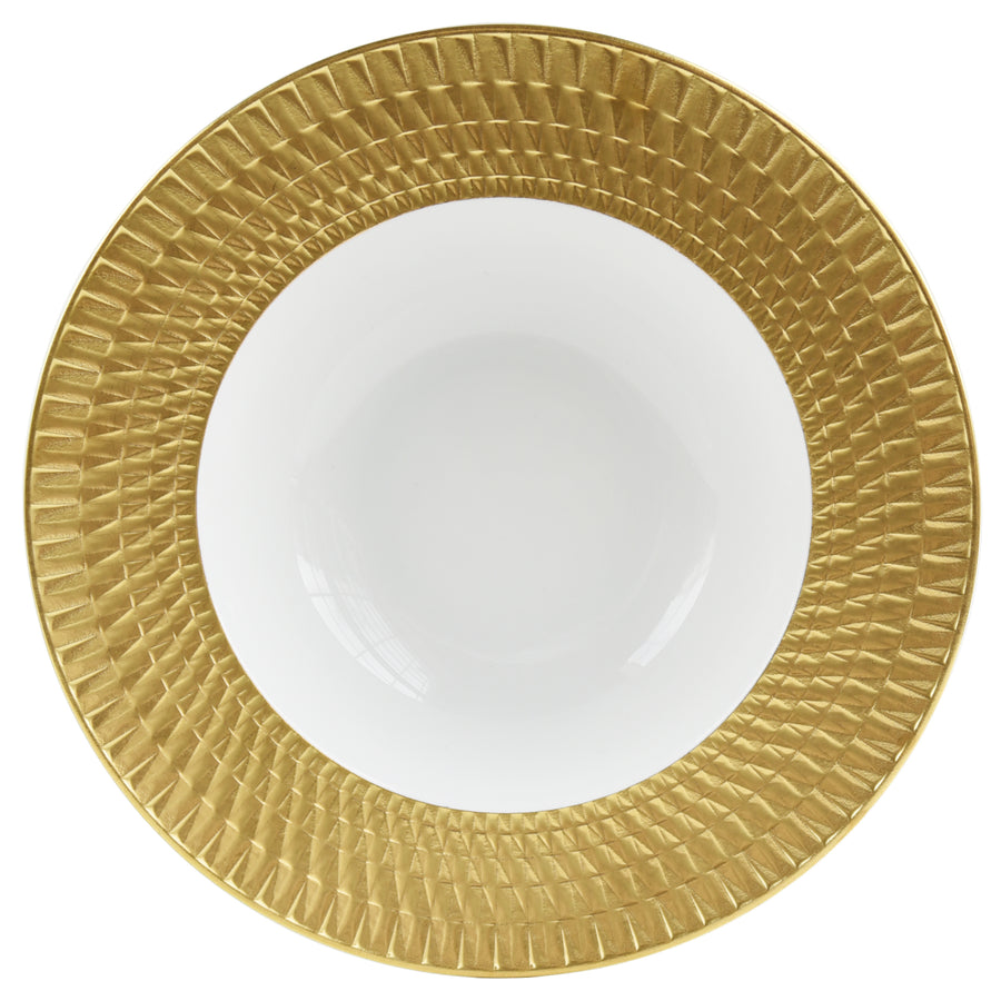 BERNARDAUD | Twist Gold 22cm Soup Plate