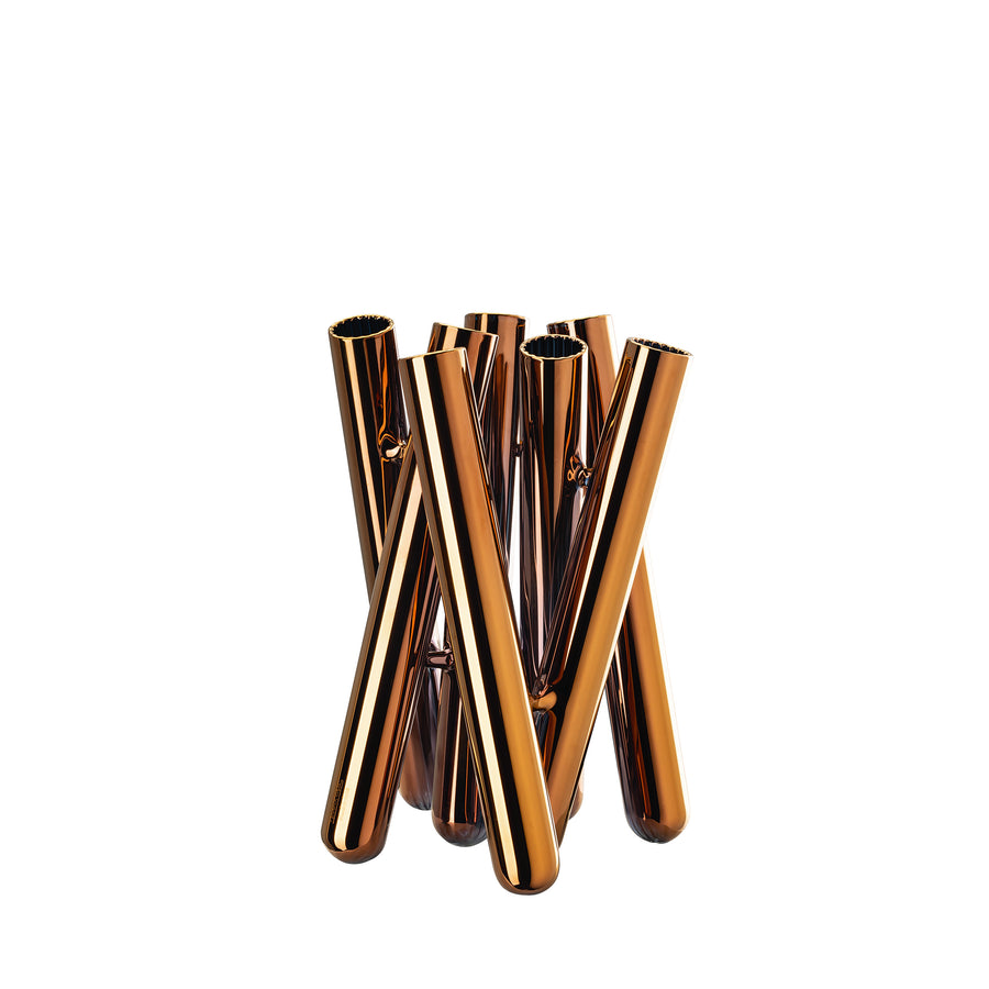ROSENTHAL | Seven Contour Copper Titanized Glass Vase 21cm