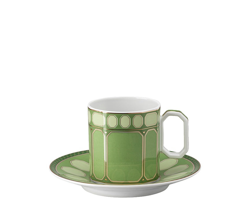 SWAROVSKI | Signum Green Coffee Cup & Saucer