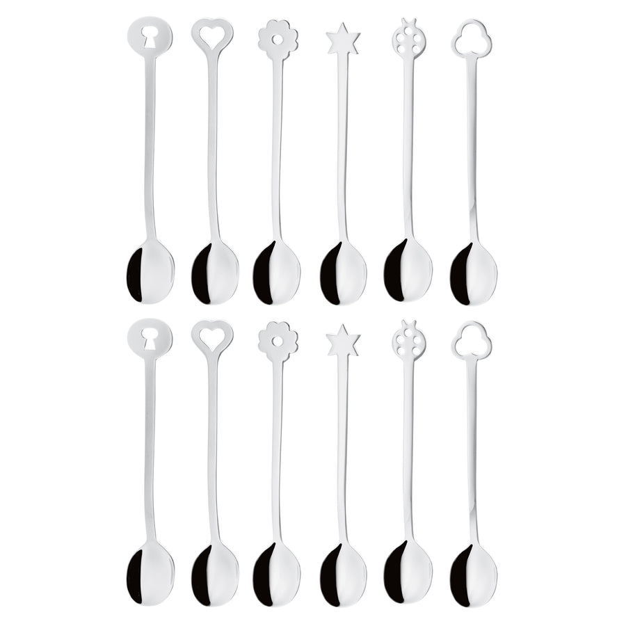 SAMBONET | Portafortuna Stainless Steel Party Spoons 12 pcs