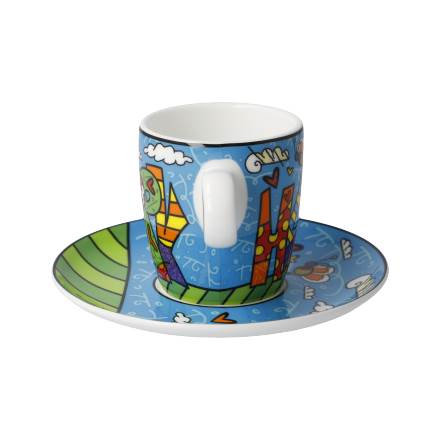 GOEBEL | Happy - Demitasse with Saucer Pop Art Romero Britto