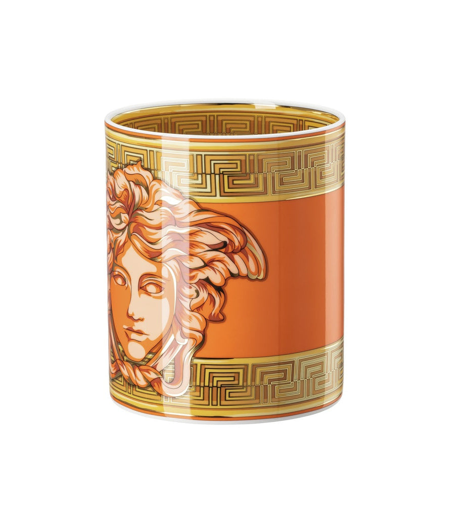 VERSACE | Medusa Amplified Orange Coin Vase 18 cm