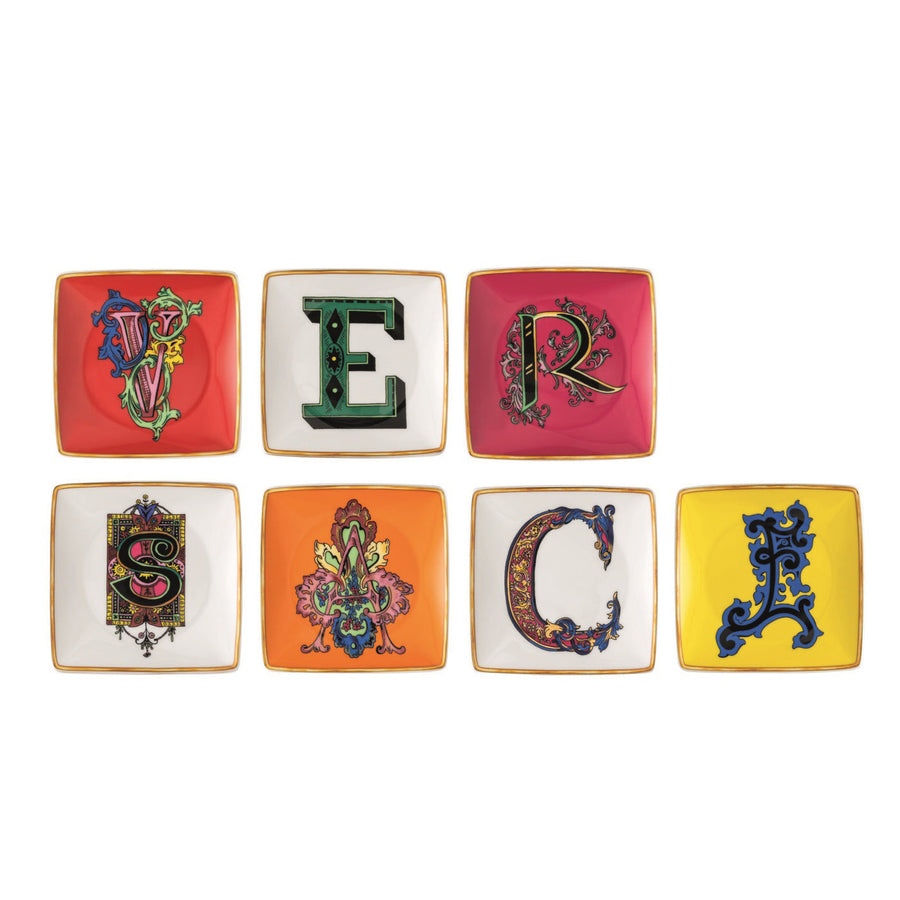 VERSACE | Versace Set of 7 pcs 12cm Square Flat Plates