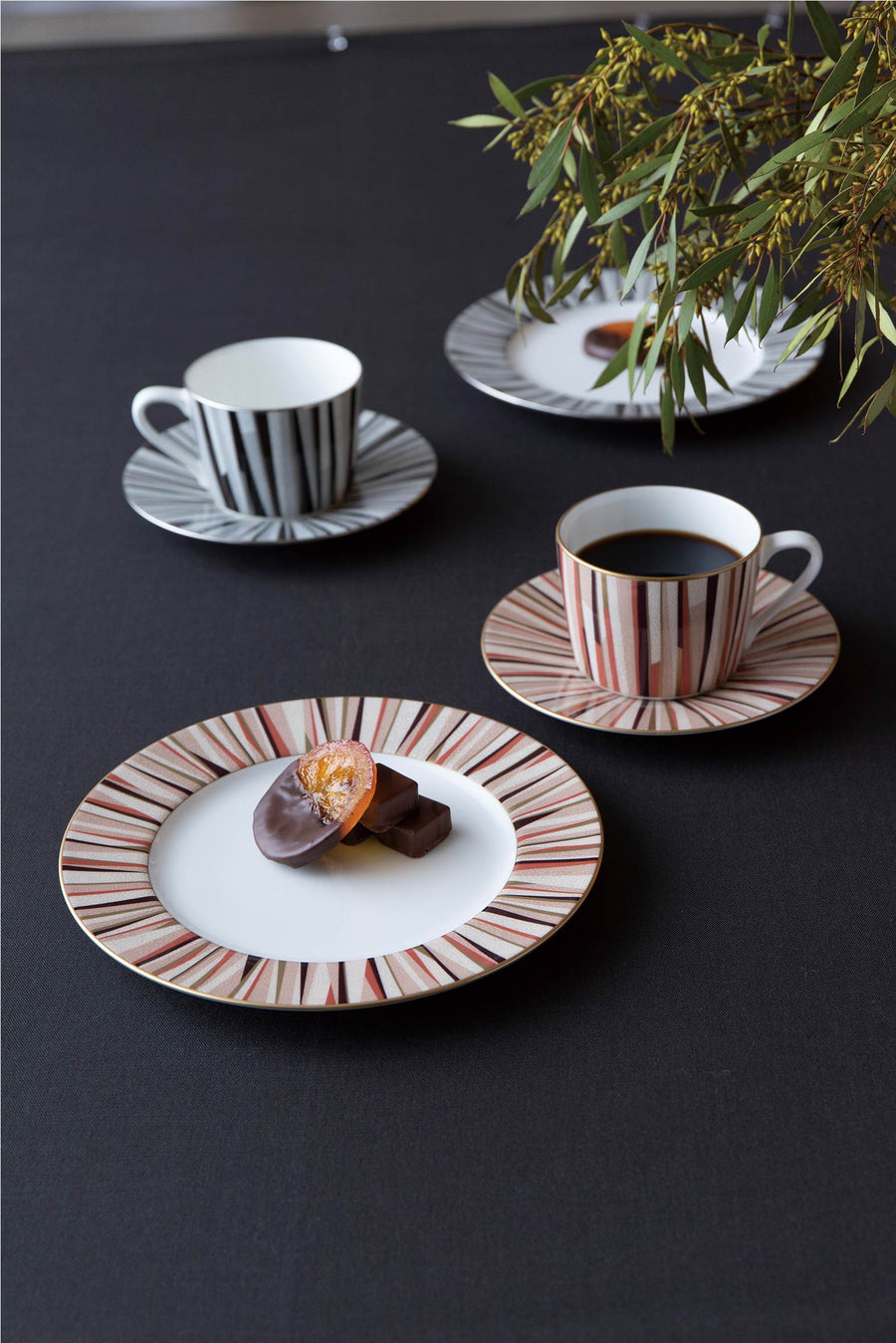 NARUMI | Shagreen Black Coffee Cup & Saucer