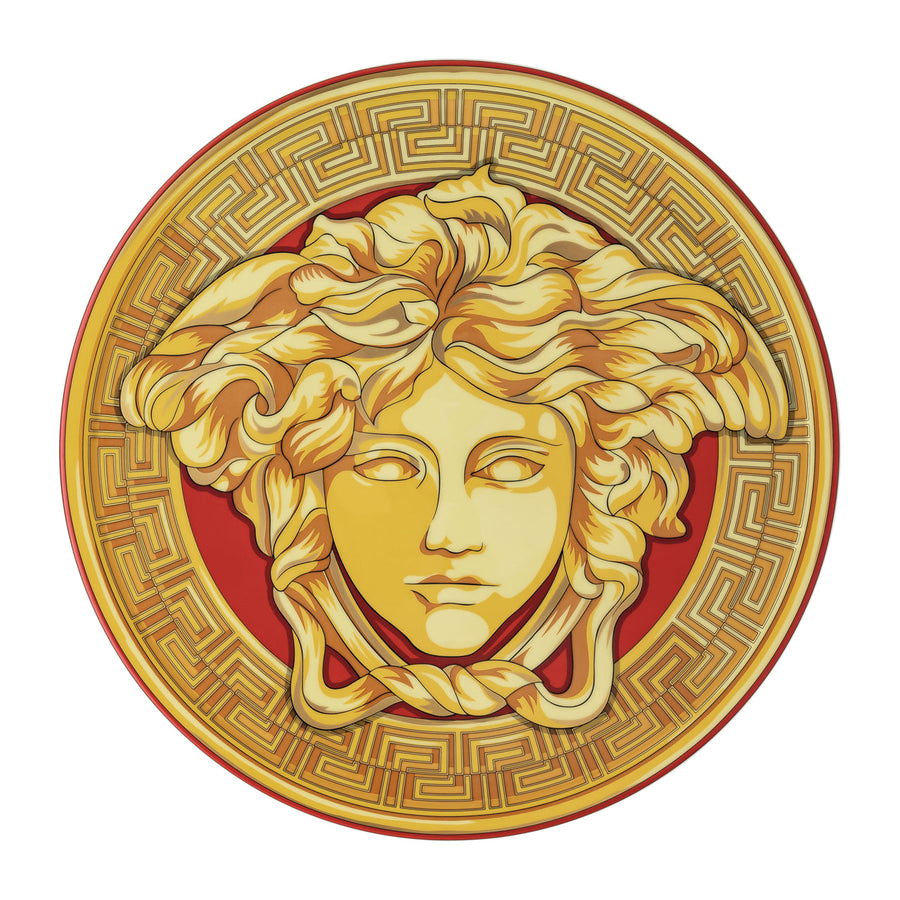 VERSACE | Medusa Amplified Golden Coin Tart Platter 33cm - Limited Edition