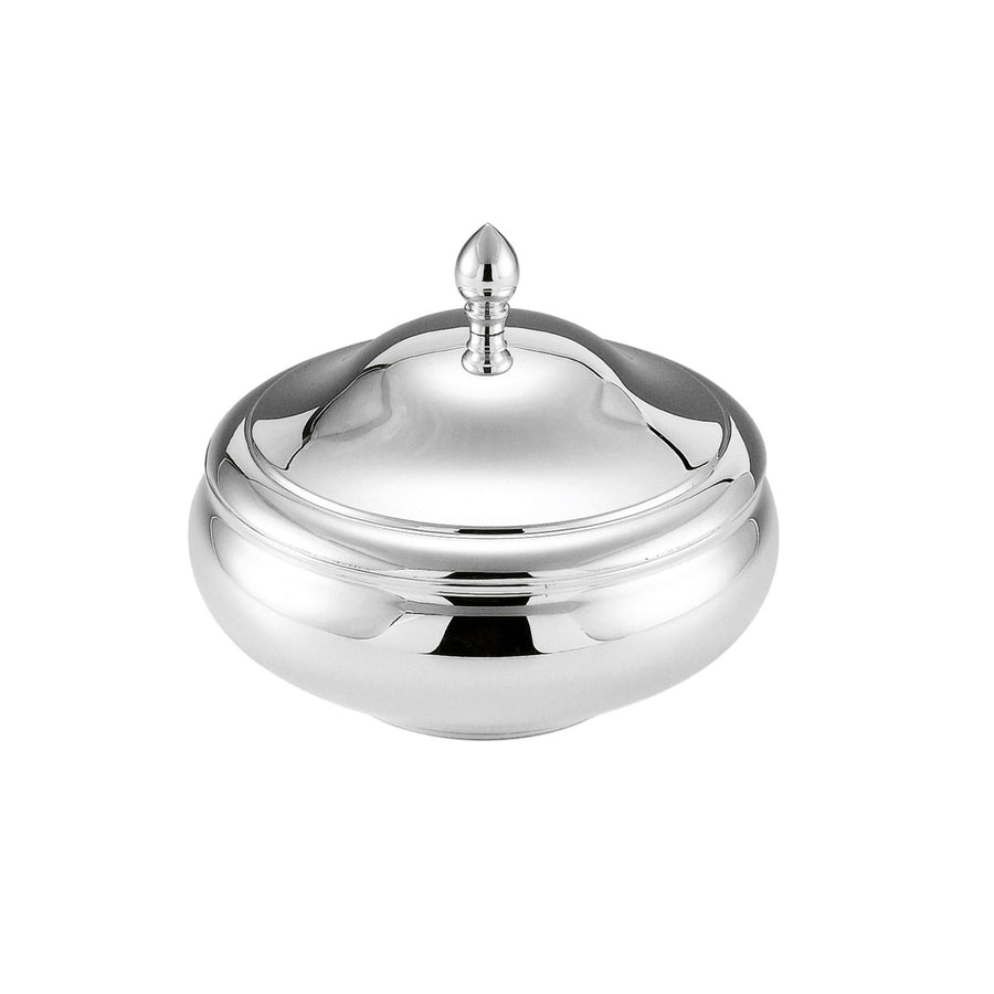 GREGGIO | Silver-Plated Round Box with Cover
