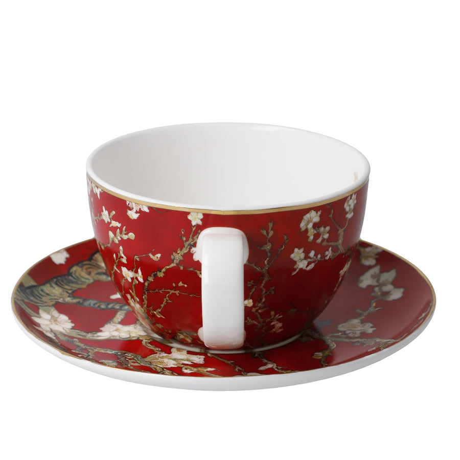 GOEBEL | Almond Tree Red - Tea or Cappuccino Cup with Saucer Artis Orbis Vincent Van Gogh