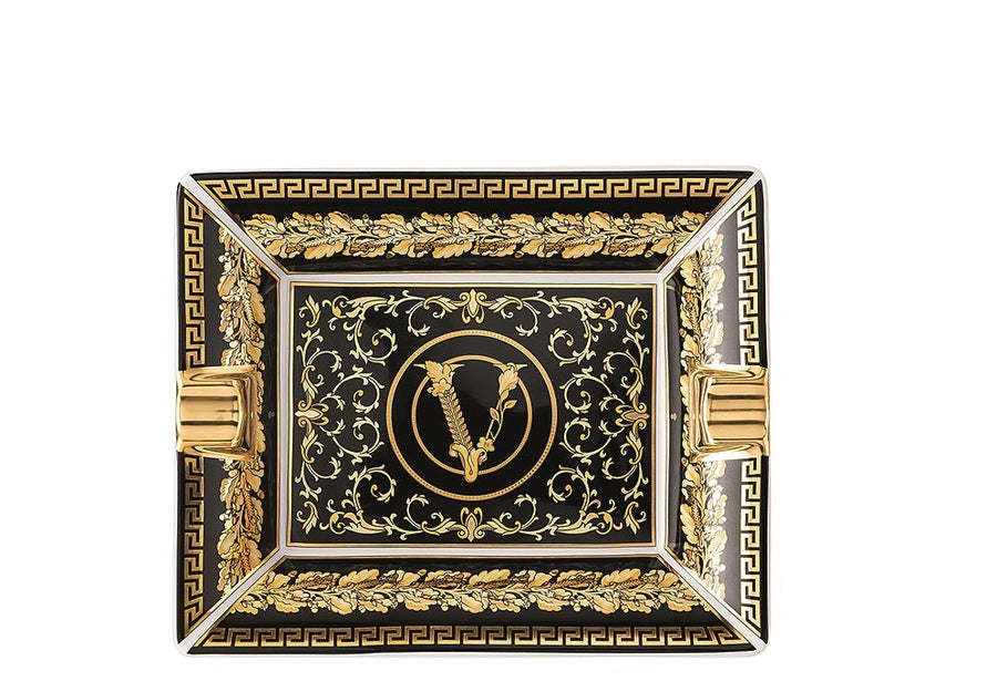 VERSACE | Virtus Gala Black Ashtray 13cm