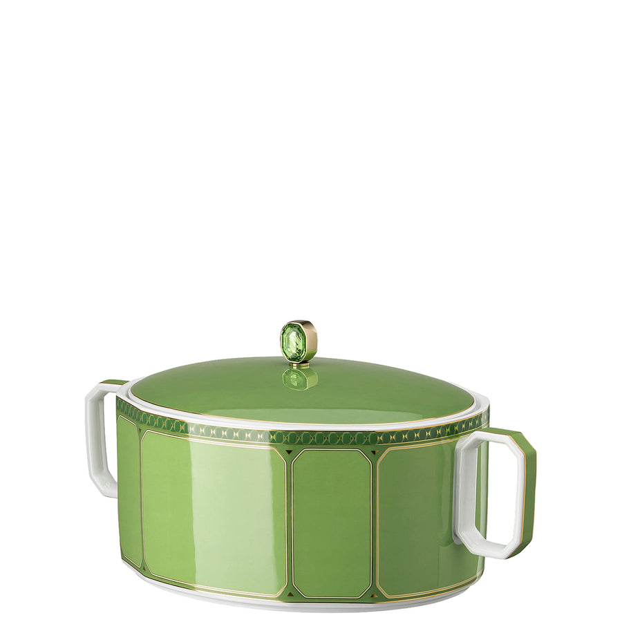 Swarovski | Signum Green Covered Vegetable Bowl