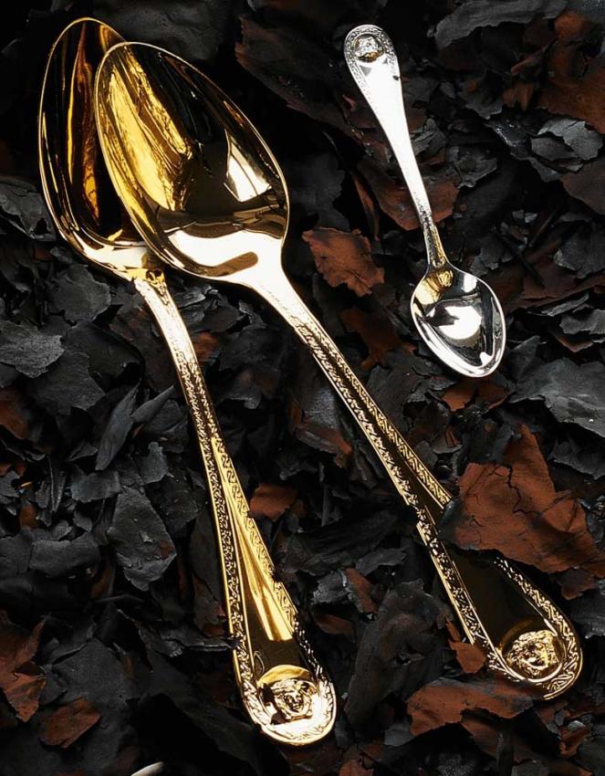 VERSACE | Medusa 24K Gold Plated Dessert Spoon