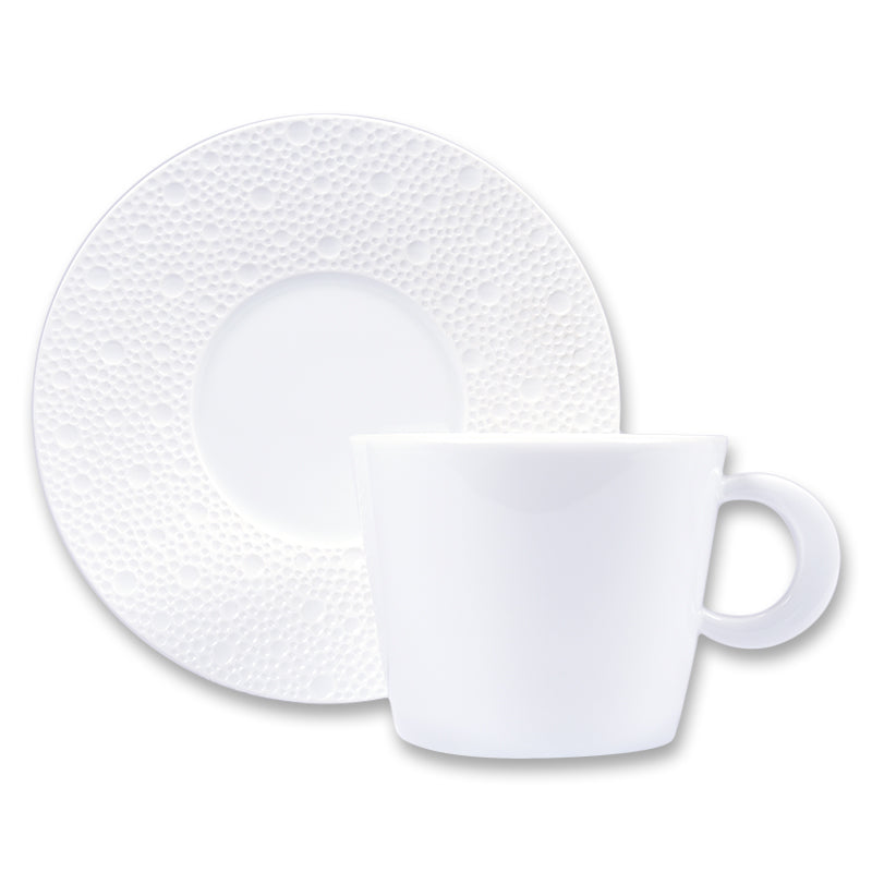 BERNARDAUD | Ecume White Tea Cup and Saucer