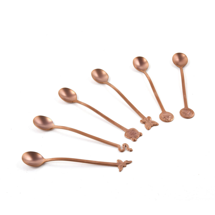 SAMBONET | Fashion Antique PVD Copper Party Spoons 6pcs