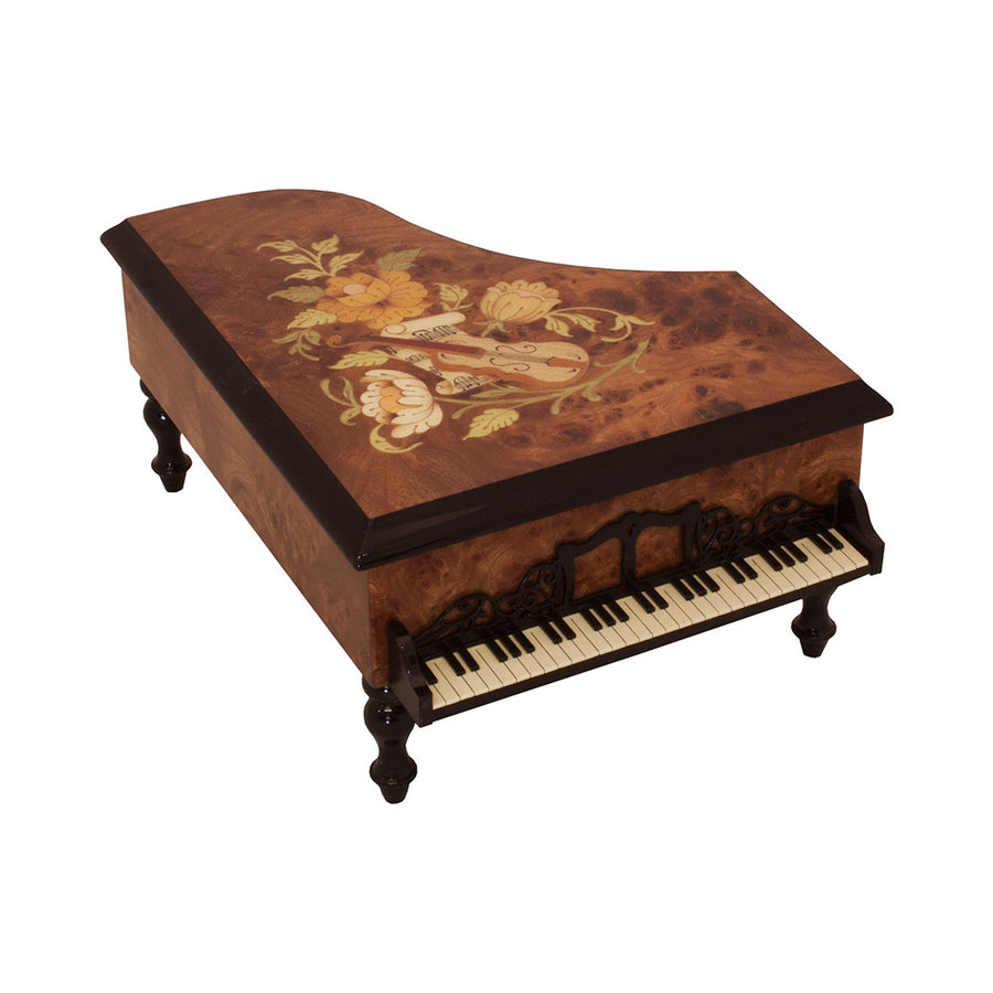 ERCOLANO | Piano "Violin" - Inlaid Music and Jewellery Box 20x15x9.5cm