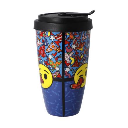 GOEBEL | I Love You - Mug to Go 15cm Pop Art Romero Britto emoji BY Britto