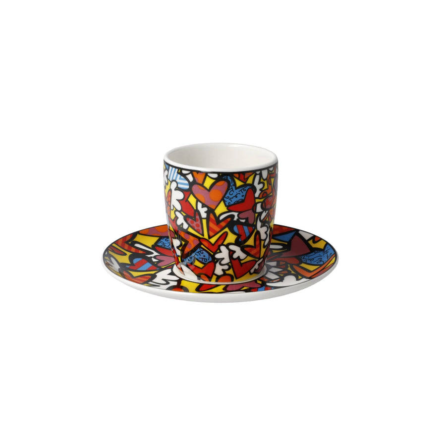 GOEBEL | All We Need is Love - Demitasse with Saucer Pop Art Romero Britto