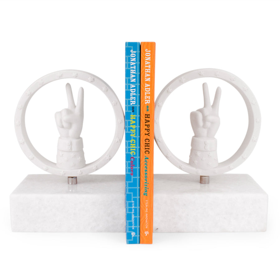 JONATHAN ADLER | Peace Bookend Set (Set of 2)