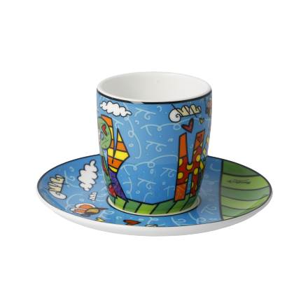 GOEBEL | Happy - Demitasse with Saucer Pop Art Romero Britto