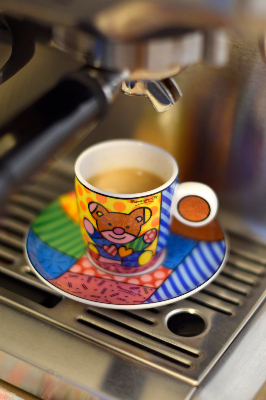 GOEBEL | Truly Yours - Demitasse with Saucer Pop Art Romero Britto