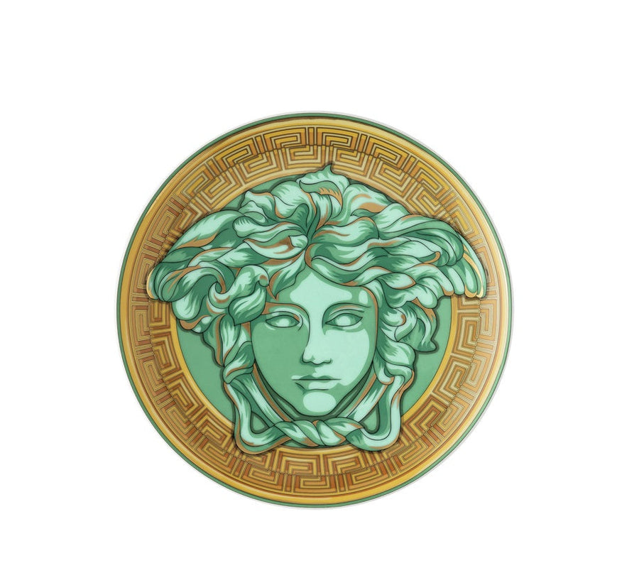 VERSACE | Medusa Amplified Green Coin Plate 17cm