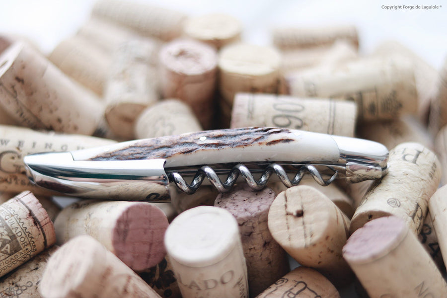 FORGE DE LAGUIOLE | Sommelier Knife Deep Antler Handle, Shiny Finish