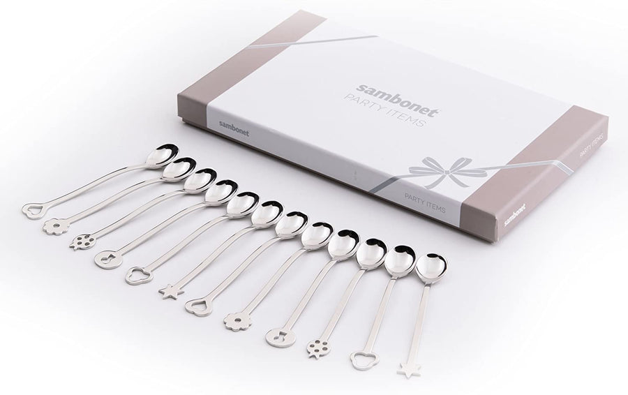 SAMBONET | Portafortuna Stainless Steel Party Spoons 12 pcs