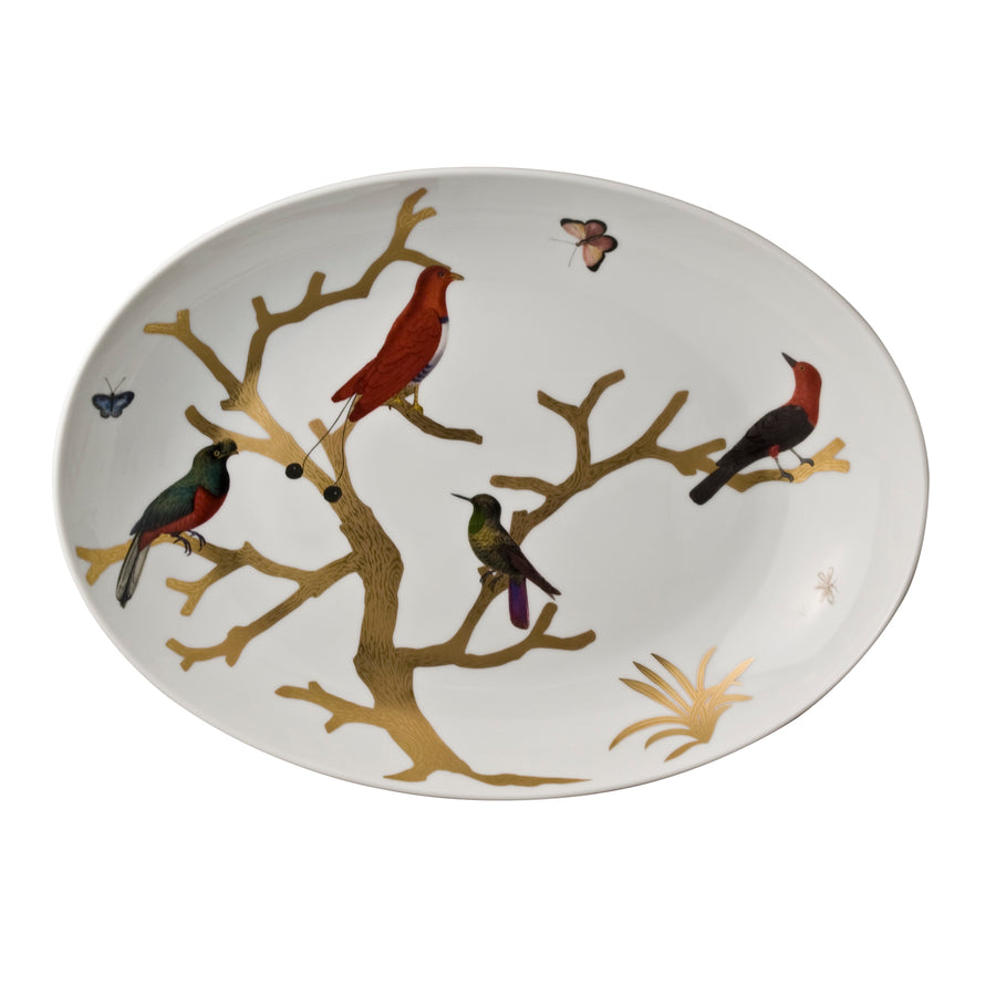 BERNARDAUD | Aux Oiseaux Deep Oval Platter 39cm